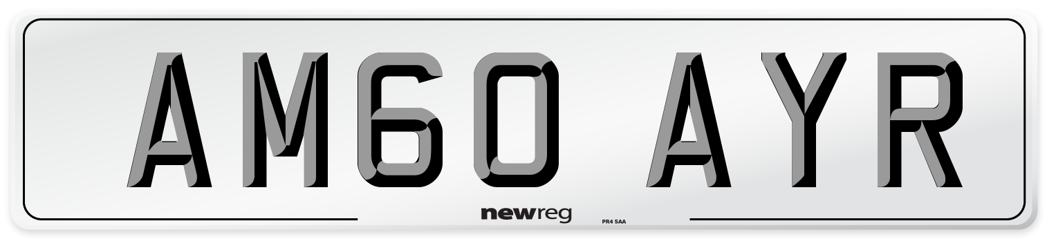AM60 AYR Number Plate from New Reg